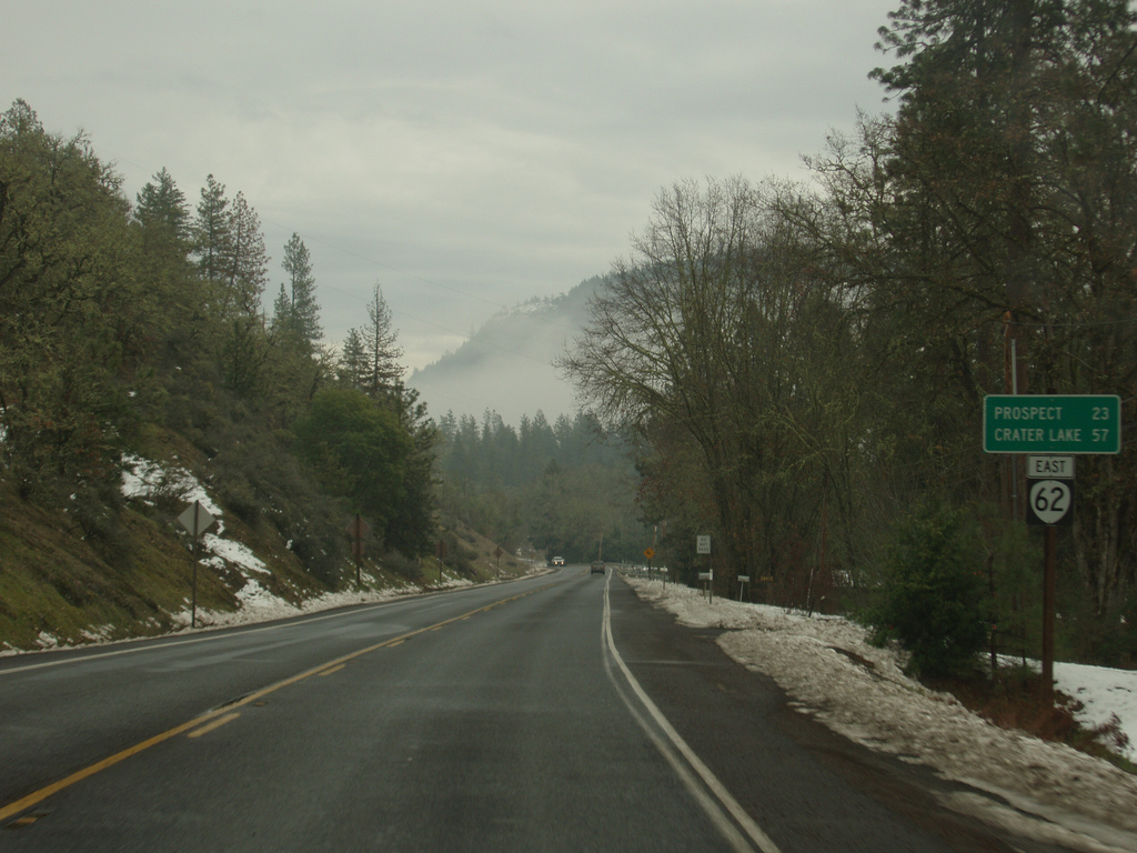 On the road to Crater Lake